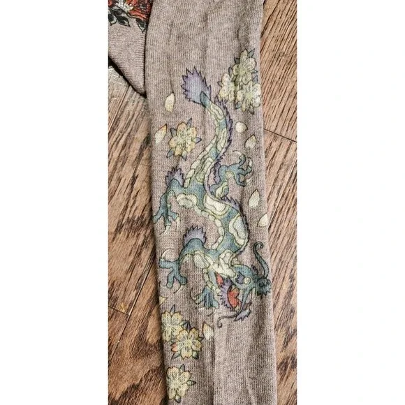 Vtg Y2K Ed Hardy Love Dies Hard Skull Dragon Roses Rhinestone XS Zip Up Hoodie
